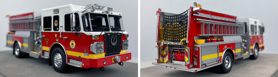 Close up images 11-12 of Philadelphia Fire Department Engine 7 scale model