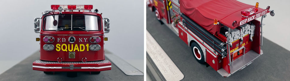 Closeup pictures 1-2 of the FDNY American LaFrance Squad 1 scale model