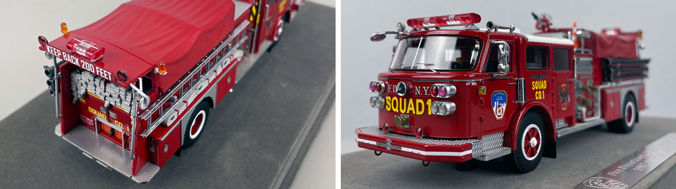 Closeup pictures 3-4 of the FDNY American LaFrance Squad 1 scale model