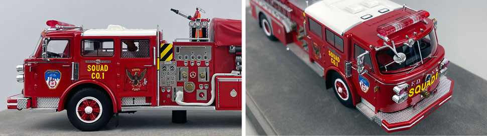 Closeup pictures 5-6 of the FDNY American LaFrance Squad 1 scale model