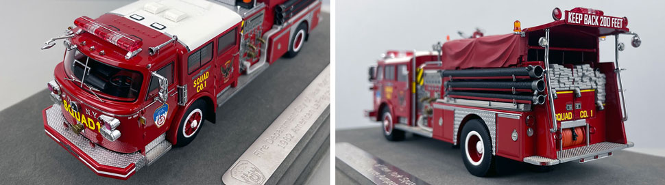 Closeup pictures 7-8 of the FDNY American LaFrance Squad 1 scale model