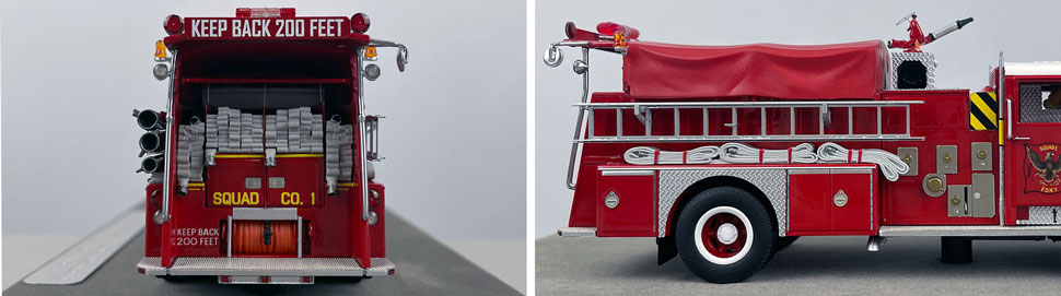 Closeup pictures 9-10 of the FDNY American LaFrance Squad 1 scale model