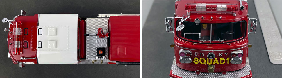 Closeup pictures 13-14 of the FDNY American LaFrance Squad 1 scale model