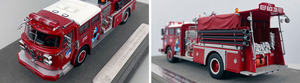 Closeup pictures 7-8 of the FDNY American LaFrance Engine 290 scale model