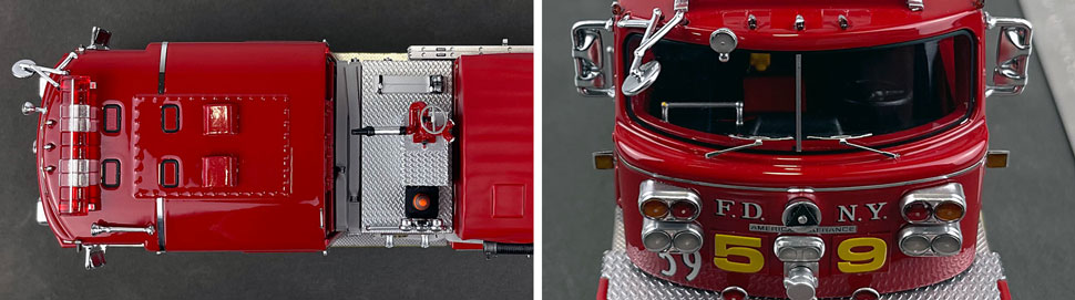 Closeup pictures 13-14 of the FDNY American LaFrance Engine 59 scale model