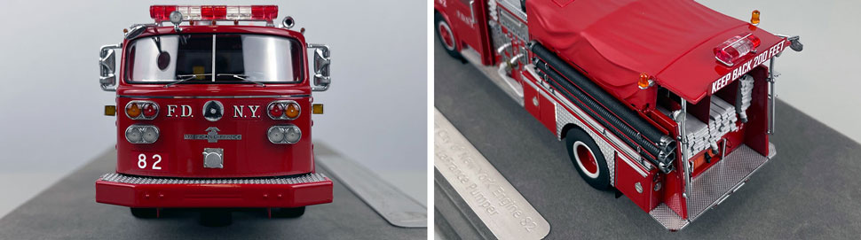 Closeup pictures 1-2 of the FDNY American LaFrance Engine 82 scale model