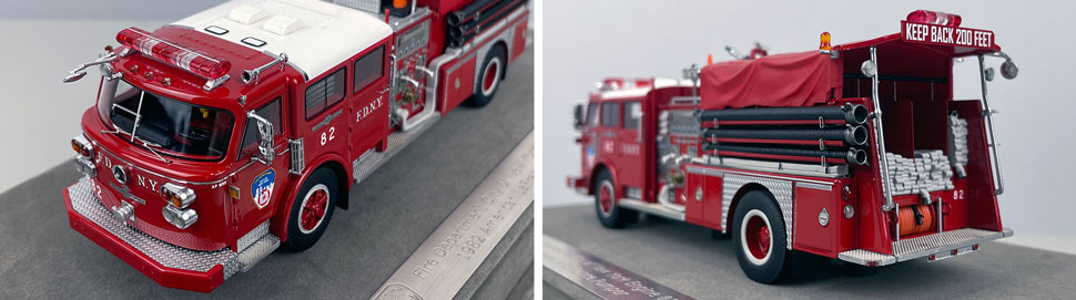 Closeup pictures 7-8 of the FDNY American LaFrance Engine 82 scale model
