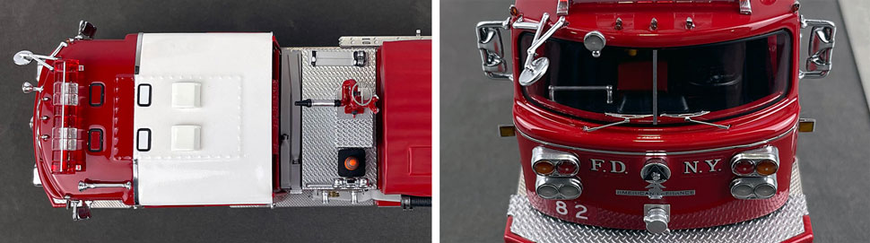 Closeup pictures 13-14 of the FDNY American LaFrance Engine 82 scale model