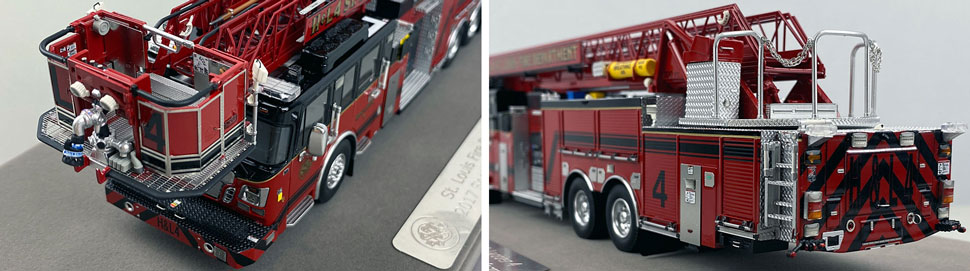 Close up pics 7-8 of St. Louis Hook & Ladder 4 scale model