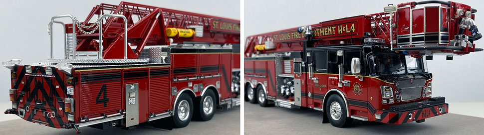 Close up pics 1-2 of St. Louis Hook & Ladder 4 scale model