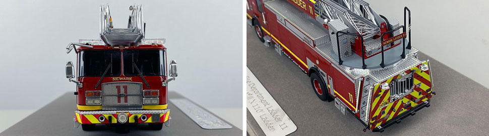 Closeup pics 13-14 of Newark Fire Department Ladder 11 scale model