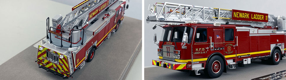 Closeup pics 11-12 of Newark Fire Department Ladder 11 scale model