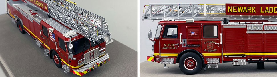 Closeup pics 9-10 of Newark Fire Department Ladder 11 scale model