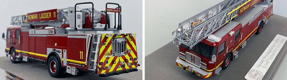 Closeup pics 5-6 of Newark Fire Department Ladder 11 scale model