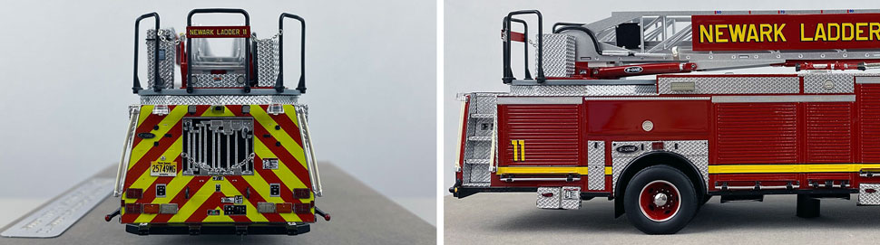 Closeup pics 3-4 of Newark Fire Department Ladder 11 scale model