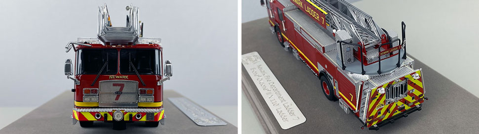 Close up images 1-2 of Newark Fire Department Ladder 7 scale model
