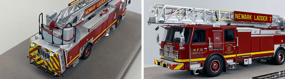 Close up images 3-4 of Newark Fire Department Ladder 7 scale model
