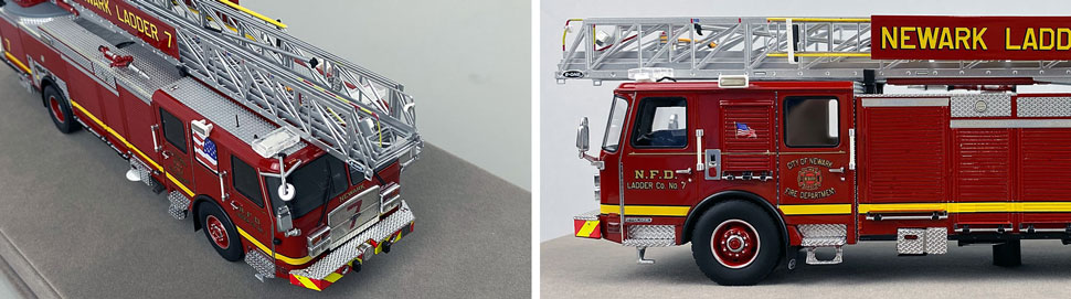 Close up images 5-6 of Newark Fire Department Ladder 7 scale model