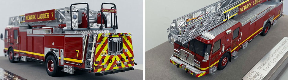 Close up images 7-8 of Newark Fire Department Ladder 7 scale model