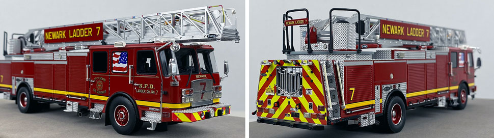 Close up images 11-12 of Newark Fire Department Ladder 7 scale model