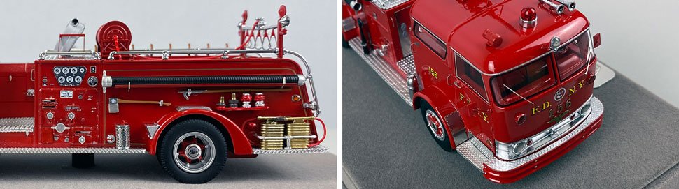 Close up images 3-4 of FDNY 1958 Mack C Engine 156 scale model