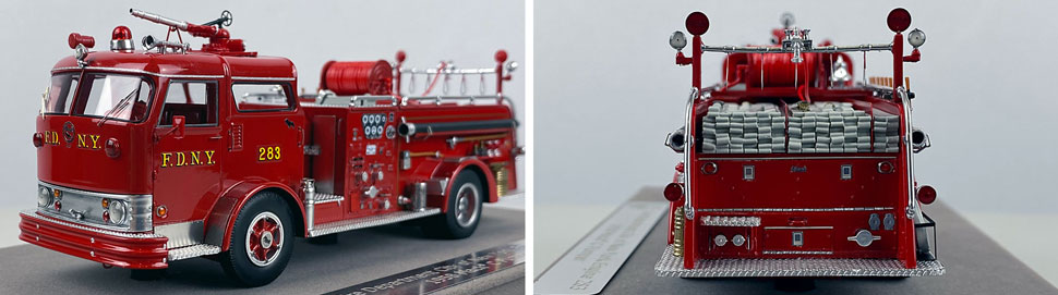 Close up images 7-8 of FDNY 1958 Mack C Engine 283 scale model
