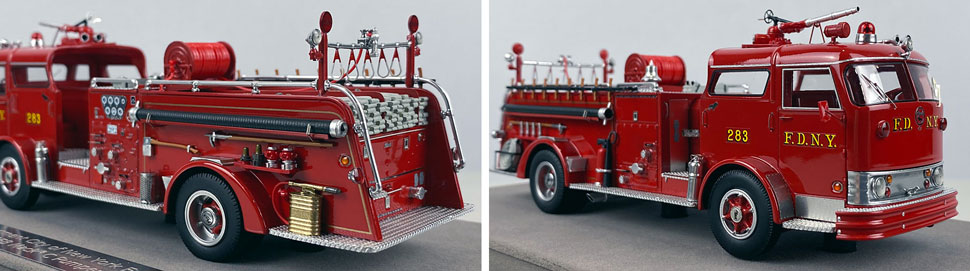Close up images 3-4 of FDNY 1958 Mack C Engine 283 scale model