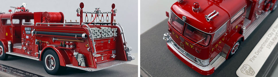 Close up images 5-6 of FDNY 1958 Mack C Engine 8 scale model