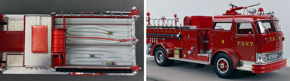 Close up images 3-4 of FDNY 1958 Mack C Engine 8 scale model