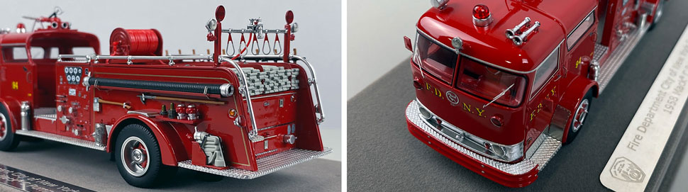 Close up images 5-6 of FDNY 1958 Mack C Engine 94 scale model