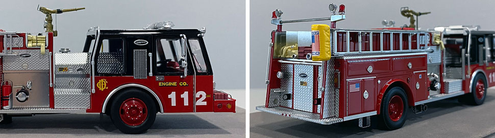Close up images 7-8 of Chicago E-One Hurricane Engine 112 scale model
