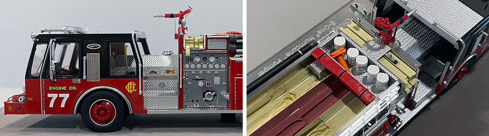 Close up images 1-2 of Chicago E-One Hurricane Engine 77 scale model