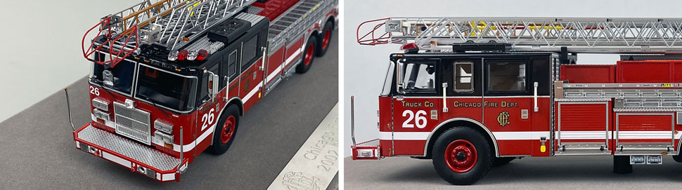 Closeup pics 11-12 of Chicago Fire Department Pierce Truck 26 scale model