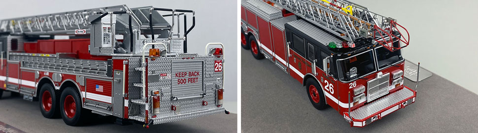 Closeup pics 3-4 of Chicago Fire Department Pierce Truck 26 scale model