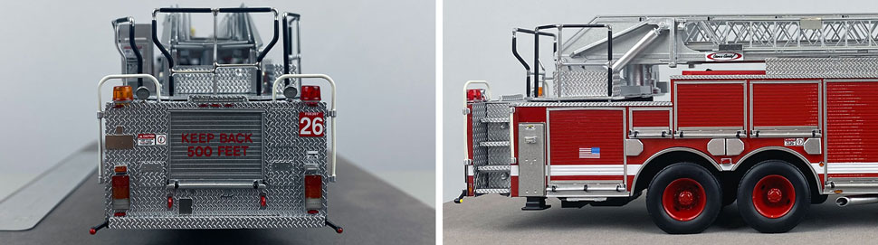 Closeup pics 5-6 of Chicago Fire Department Pierce Truck 26 scale model