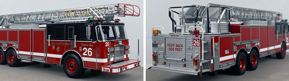 Closeup pics 9-10 of Chicago Fire Department Pierce Truck 26 scale model