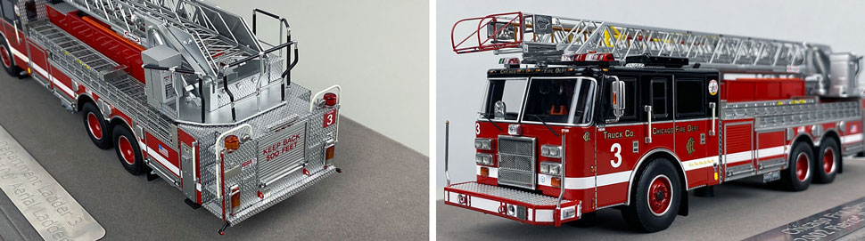 Closeup pics 5-6 of Chicago Fire Department Pierce Truck 3 scale model