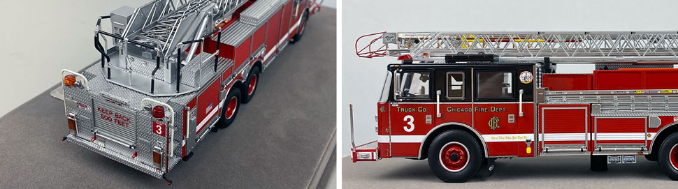 Closeup pics 11-12 of Chicago Fire Department Pierce Truck 3 scale model