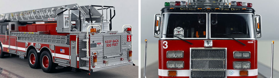 Closeup pics 3-4 of Chicago Fire Department Pierce Truck 3 scale model