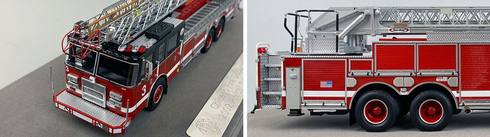 Closeup pics 7-8 of Chicago Fire Department Pierce Truck 3 scale model