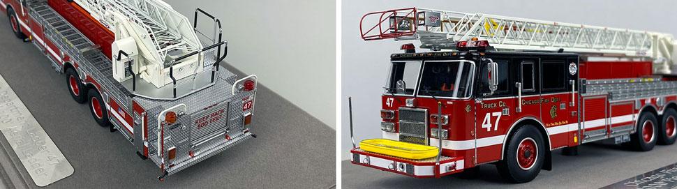 Closeup pics 7-8 of Chicago Fire Department Pierce Truck 47 scale model