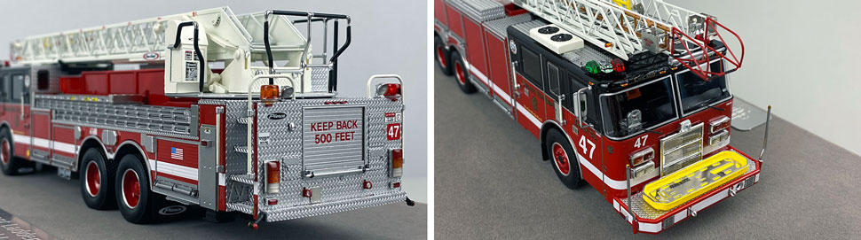 Closeup pics 5-6 of Chicago Fire Department Pierce Truck 47 scale model