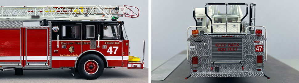 Closeup pics 11-12 of Chicago Fire Department Pierce Truck 47 scale model