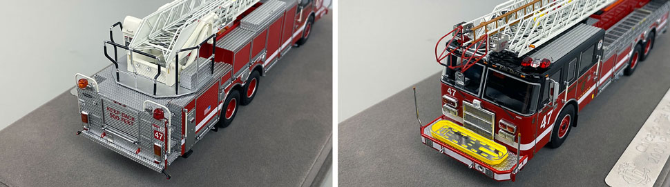 Closeup pics 9-10 of Chicago Fire Department Pierce Truck 47 scale model