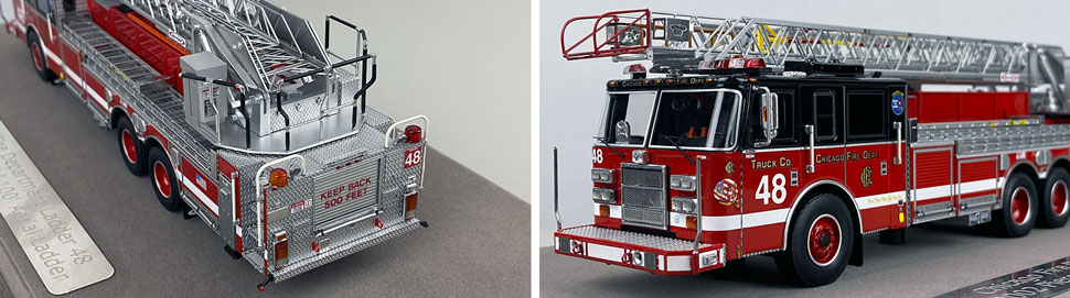 Closeup pics 11-12 of Chicago Fire Department Pierce Truck 48 scale model