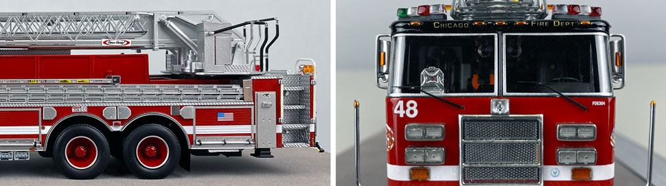 Closeup pics 5-6 of Chicago Fire Department Pierce Truck 48 scale model
