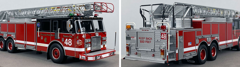 Closeup pics 7-8 of Chicago Fire Department Pierce Truck 48 scale model