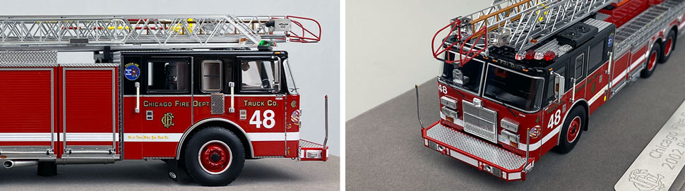 Closeup pics 1-2 of Chicago Fire Department Pierce Truck 48 scale model