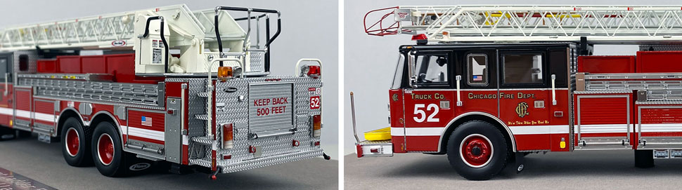 Closeup pics 7-8 of Chicago Fire Department Pierce Truck 52 scale model
