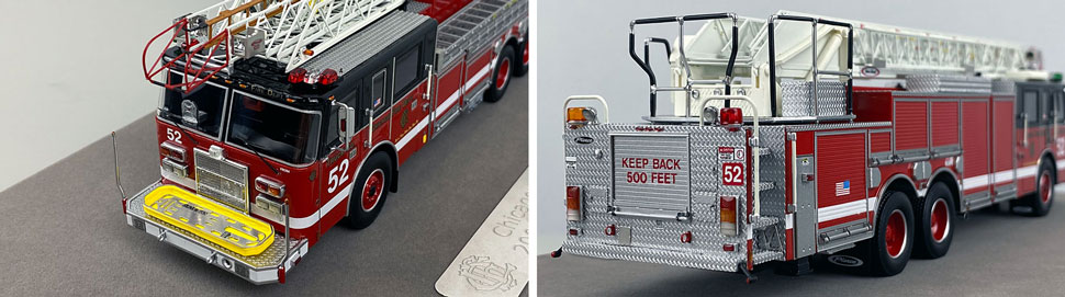Closeup pics 3-4 of Chicago Fire Department Pierce Truck 52 scale model